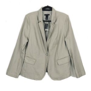 NWT Lane Bryant Metallic Blazer Jacket Beige Sz 14